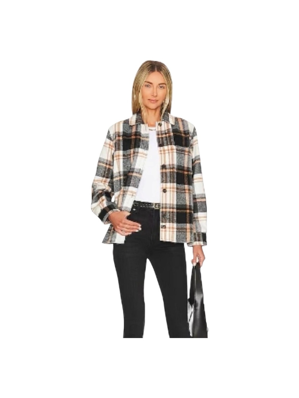Rails  Tripp Button Down Plaid Long Sleeves Shaket Top Slant Pockets M